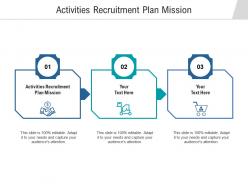 Activities recruitment plan mission ppt powerpoint presentation summary format ideas cpb