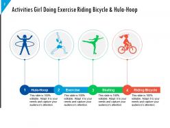 Activities Riding Bicycle Playing Football Exercise Hula Hoop Technology Communication
