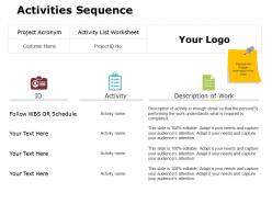 Activities sequence ppt powerpoint presentation gallery samples