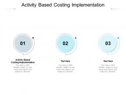 Activity based costing implementation ppt icon graphics template cpb