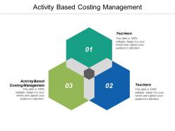 Activity based costing management ppt powerpoint presentation pictures deck cpb