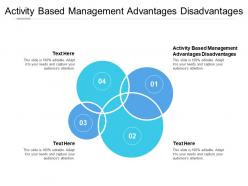 Activity based management advantages disadvantages ppt powerpoint presentation icon gallery cpb