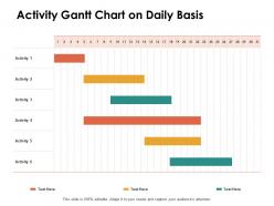 Activity gantt chart on daily basis ppt powerpoint presentation outline background
