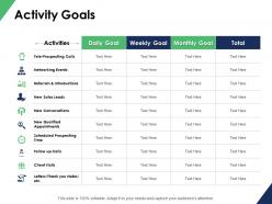 Activity goals appointments ppt powerpoint presentation diagram