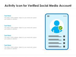 Activity icon for verified social media account