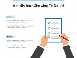 Activity icon showing to do list