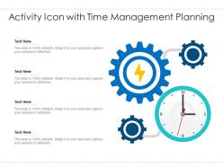Activity icon with time management planning