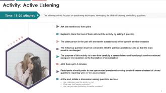 Activity On Active Listening Training Ppt