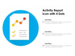 Activity report icon with 4 dots