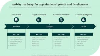 Activity Roadmap For Organizational Growth And Development