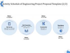 Activity Schedule Of Engineering Project Proposal Template Ppt Powerpoint Template