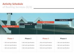 Activity schedule of roofing services management ppt powerpoint rules
