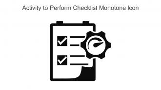 Activity To Perform Checklist Monotone Icon In Powerpoint Pptx Png And Editable Eps Format