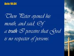 Acts 10 34 god does not show favoritism powerpoint church sermon