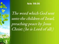 Acts 10 36 the message god sent powerpoint church sermon