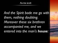 Acts 11 12 we went into the man house powerpoint church sermon