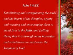 Acts 14 22 strengthening the disciples powerpoint church sermon