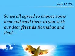 Acts 15 25 our dear friends barnabas and paul powerpoint church sermon