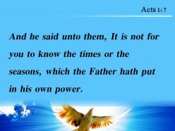 Acts 1 7 the father has set powerpoint church sermon