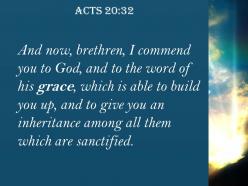 Acts 20 32 all those who are sanctified powerpoint church sermon
