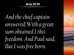 Acts 22 28 i had to pay a lot powerpoint church sermon