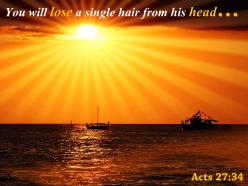 Acts 27 34 you will lose a single hair powerpoint church sermon