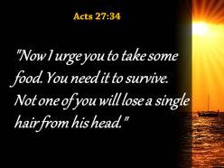 Acts 27 34 you will lose a single hair powerpoint church sermon