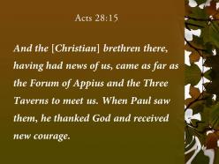 Acts 28 15 people paul thanked god powerpoint church sermon