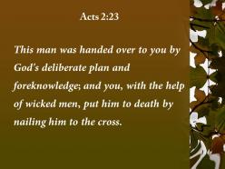 Acts 2 23 death by nailing him powerpoint church sermon