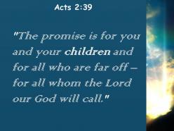 Acts 2 39 the lord our god will call powerpoint church sermon