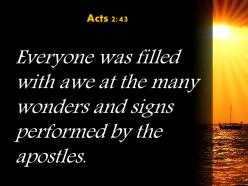 Acts 2 43 signs performed by the apostles powerpoint church sermon