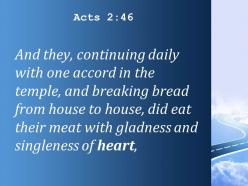 Acts 2 46 they broke bread in their homes powerpoint church sermon