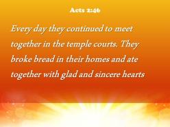 Acts 2 46 they continued to meet together powerpoint church sermon