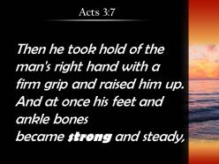Acts 3 7 man feet and ankles became strong powerpoint church sermon