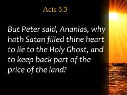Acts 5 3 you have lied to the holy powerpoint church sermon
