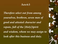 Acts 6 3 we will turn this responsibility powerpoint church sermon