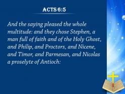 Acts 6 5 this proposal pleased the whole powerpoint church sermon