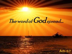 Acts 6 7 the word of god spread powerpoint church sermon
