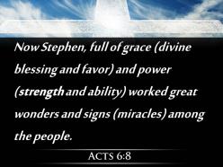 Acts 6 8 performed great wonders and signs powerpoint church sermon