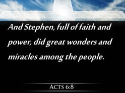 Acts 6 8 performed great wonders and signs powerpoint church sermon