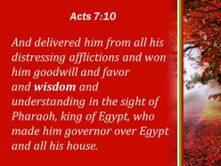 Acts 7 10 so pharaoh made him ruler powerpoint church sermon
