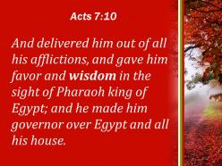 Acts 7 10 so pharaoh made him ruler powerpoint church sermon