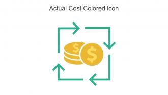 Actual Cost Colored Icon In Powerpoint Pptx Png And Editable Eps Format