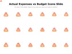 Actual expenses vs budget icons slide growth ppt powerpoint