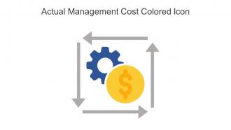 Actual Management Cost Colored Icon In Powerpoint Pptx Png And Editable Eps Format