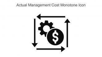 Actual Management Cost Monotone Icon In Powerpoint Pptx Png And Editable Eps Format