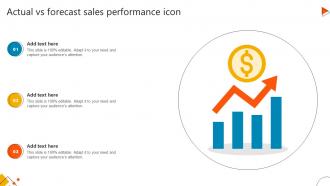 Actual Vs Forecast Sales Performance Icon