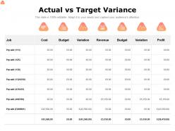 Actual Vs Target Variance Ppt Powerpoint Presentation Ideas