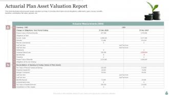 Actuarial Plan Asset Valuation Report