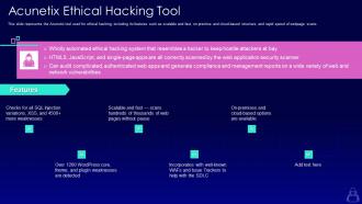 Acunetix ethical hacking tool ppt powerpoint presentation inspiration objects